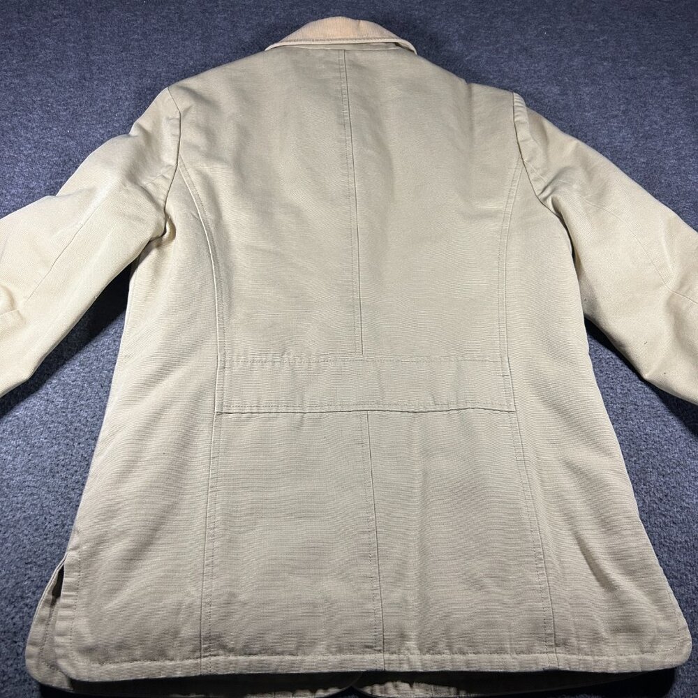 Vintage Barn Coat Jacket Women Size S Beige Corduroy Collar Chore Streetwear See - Picture 9 of 15